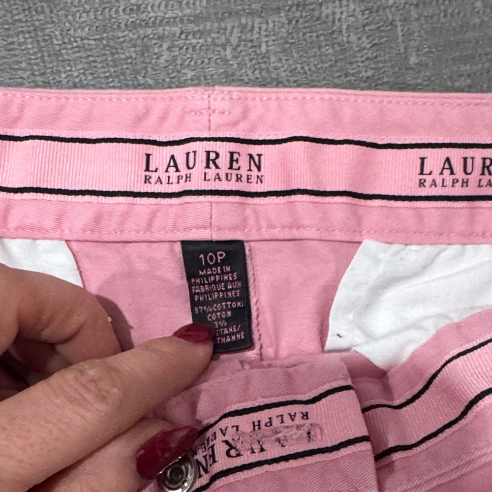 Ralph Lauren Women Pink Cotton Shorts 10P - Picture 2 of 7